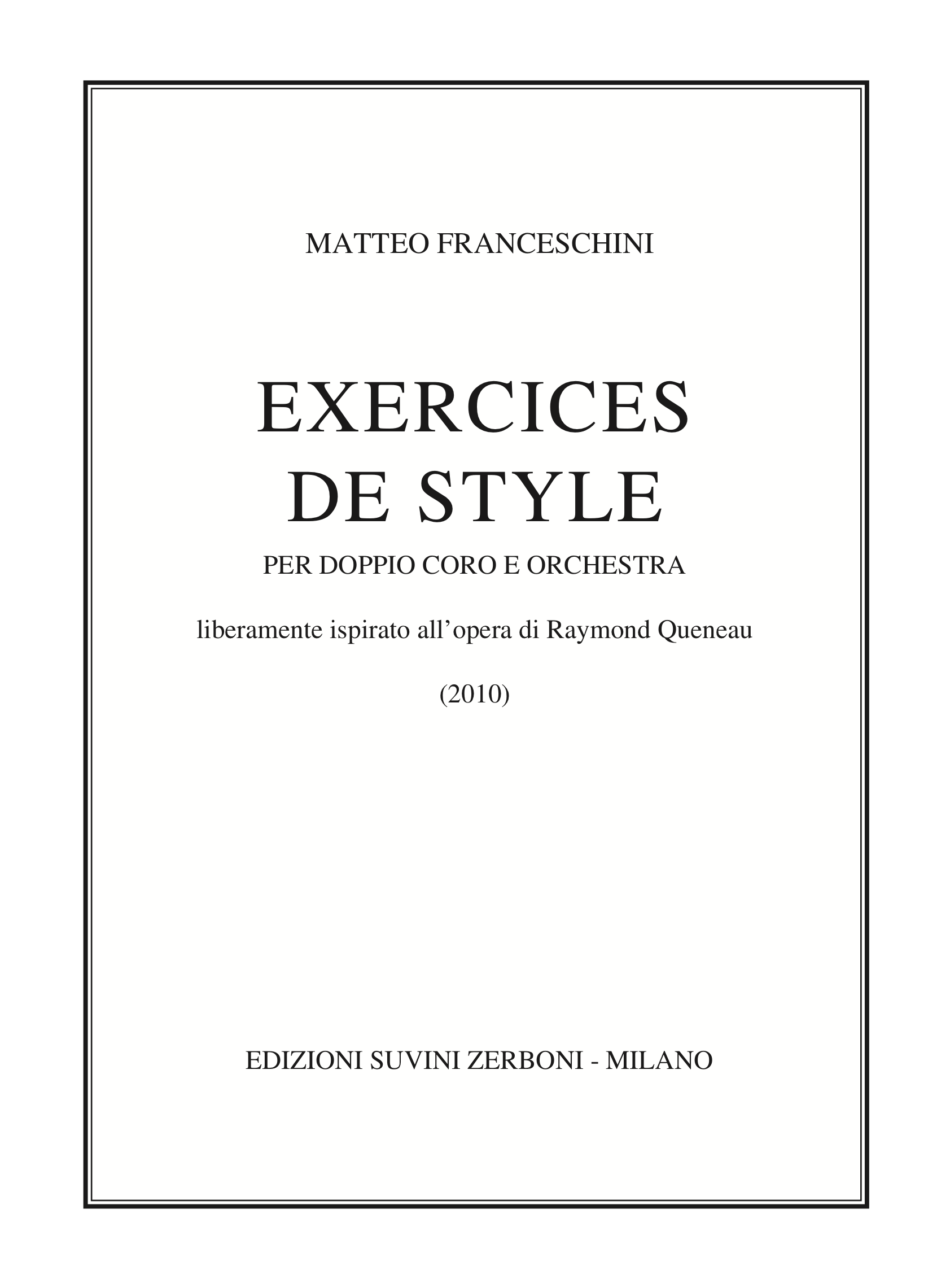 Exercices de style_Franceschini 1